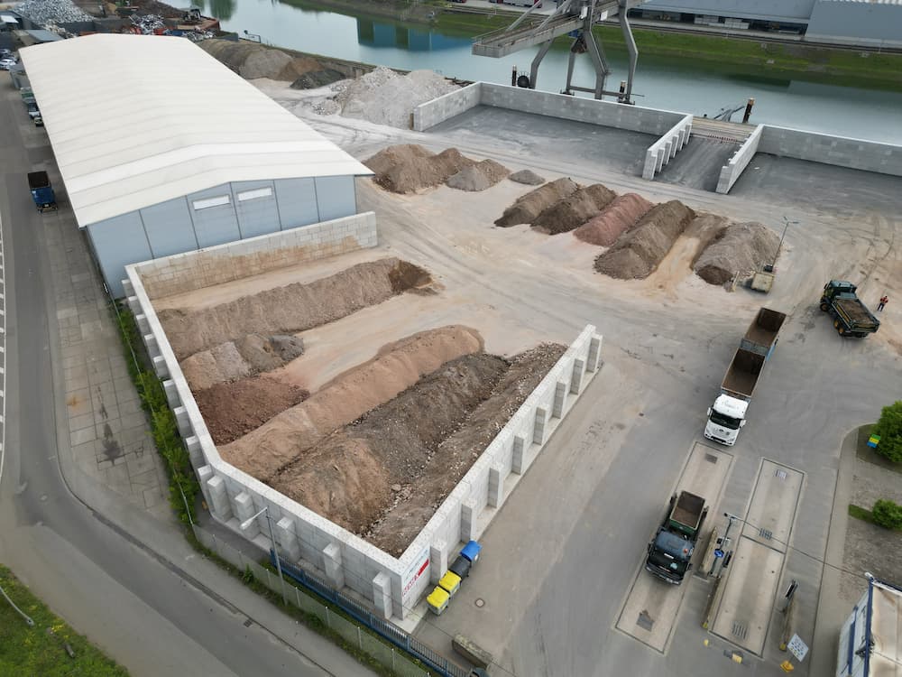 boxenanlage aus betonblöcken in mannheim